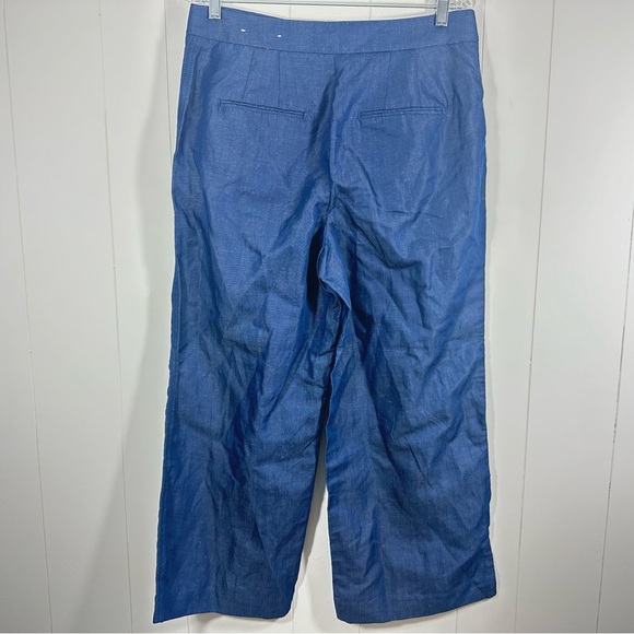 Ann Taylor the Kate wide leg crop pants in chambray size 8 - Picture 5 of 12